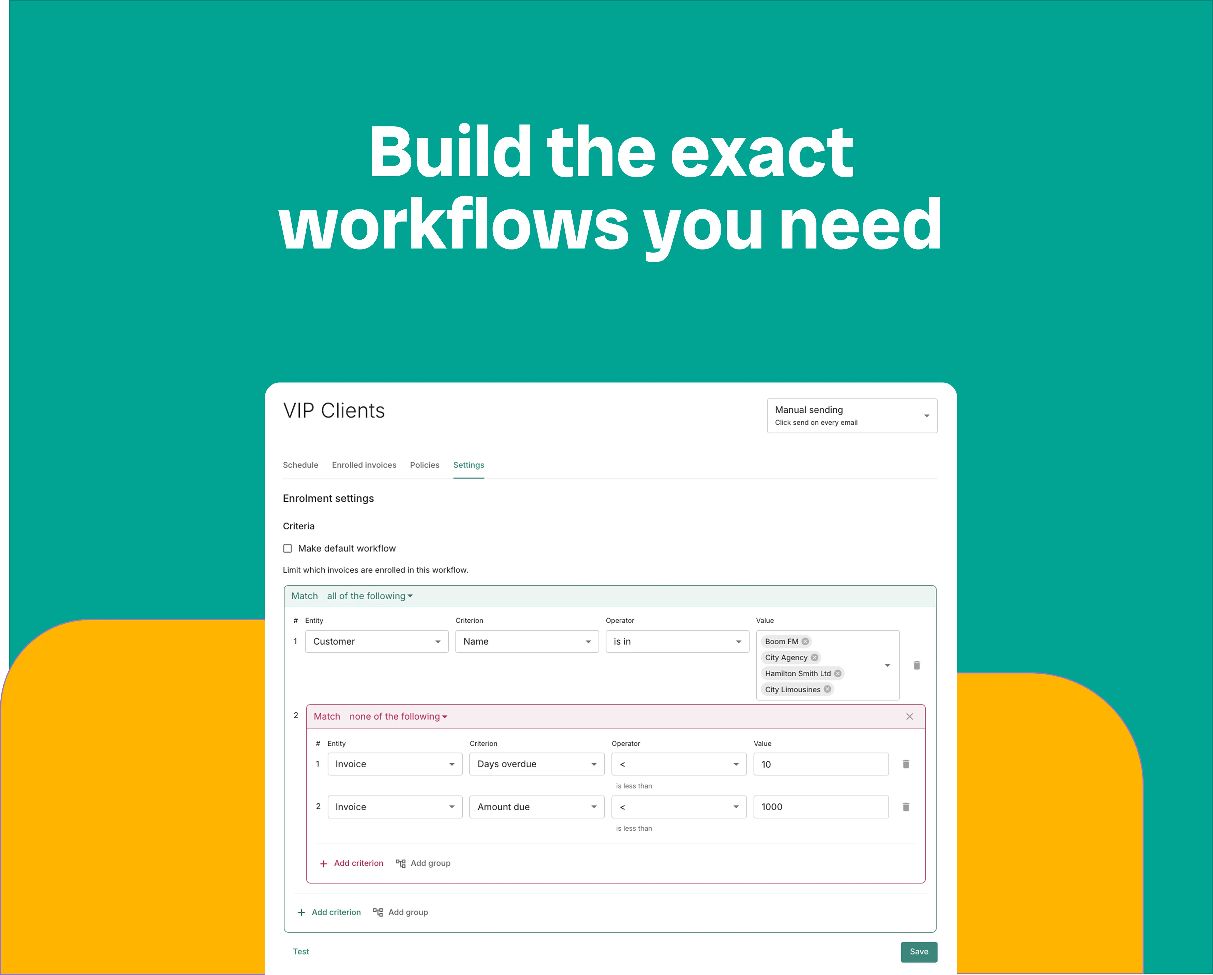 Workflow builder screenshot